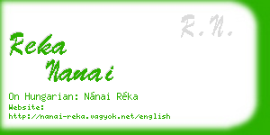 reka nanai business card