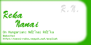 reka nanai business card